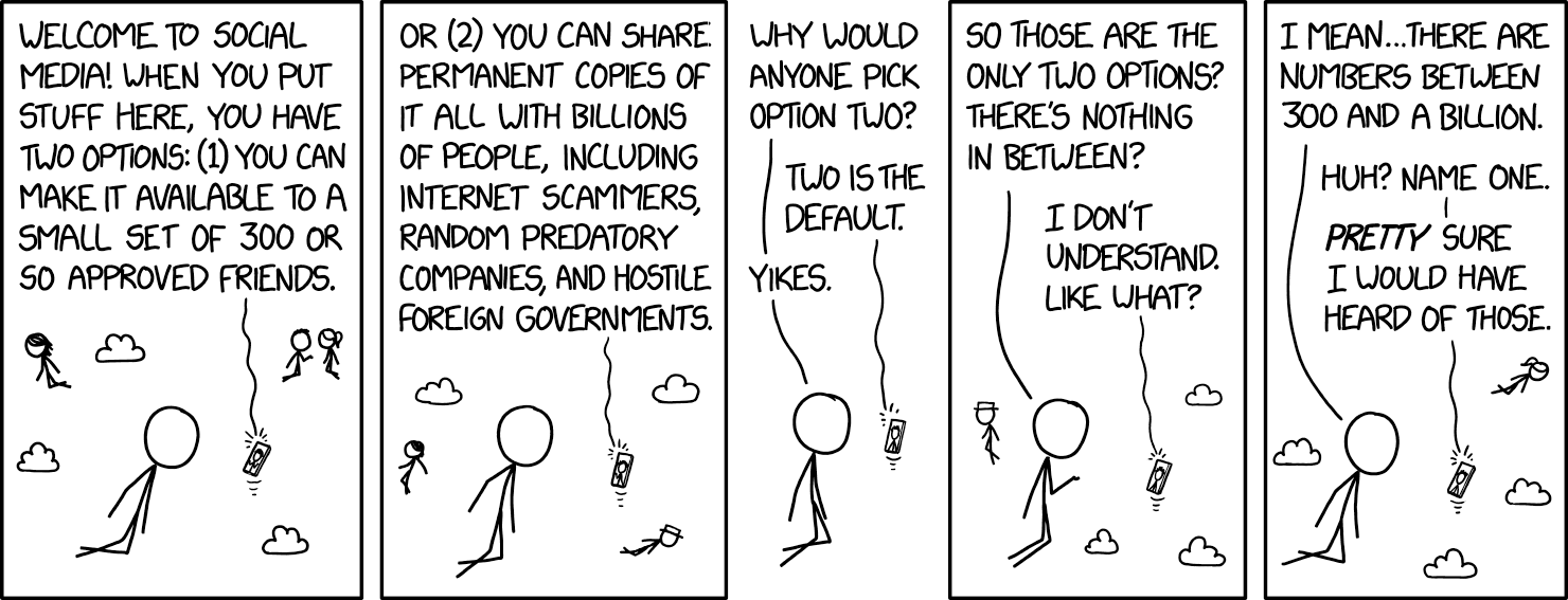 XKCD comic social media